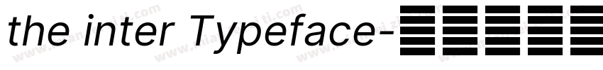 the inter Typeface字体转换